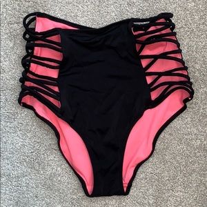 High waisted bikini bottoms